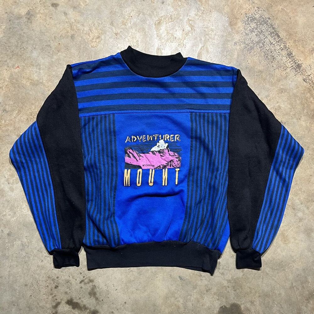 Vintage 80s McGregor Adventurer Mount Blue/Black Sweatshirt